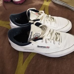 White reebok tennis  shoes  size  13